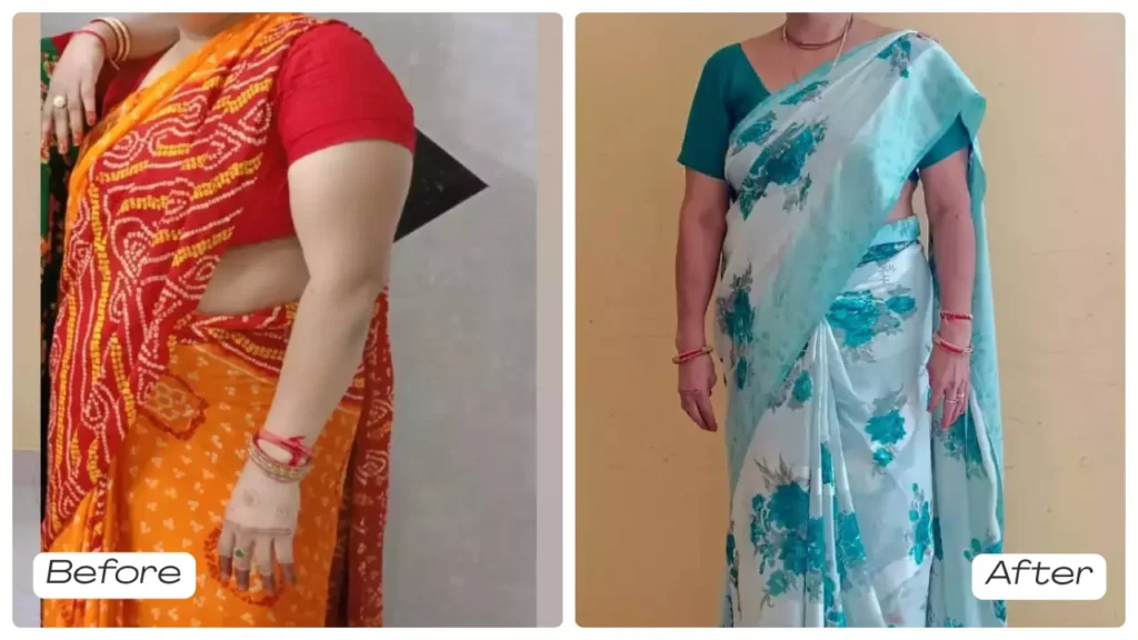weight loss transformation by nutriveda solutions in uk